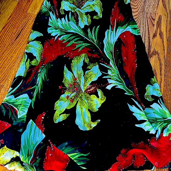 ❤️StunningAlberto Makali100% SilkBeaded&Sequined.GorgeousFloralLeaf patternEUC10 - Picture 5 of 10